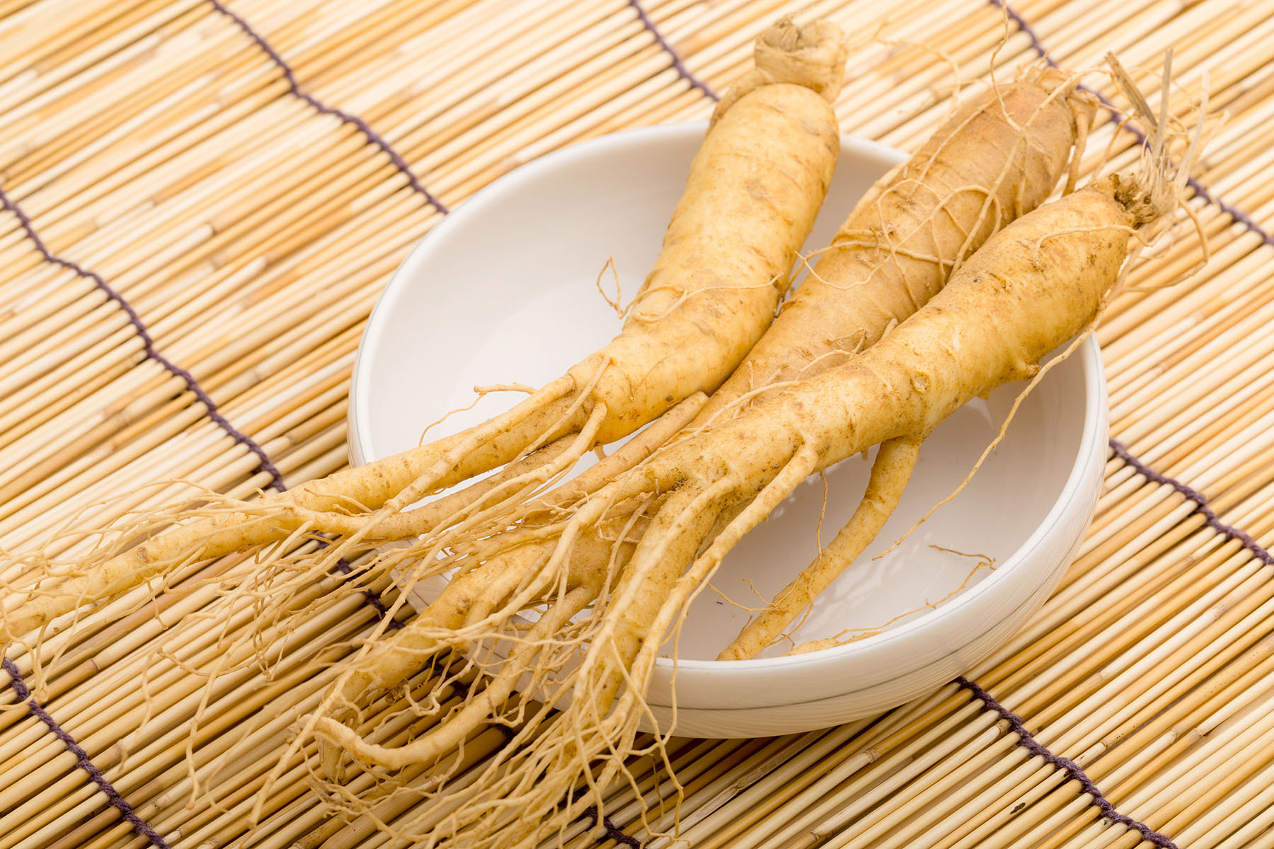 Aged whole ginseng roots